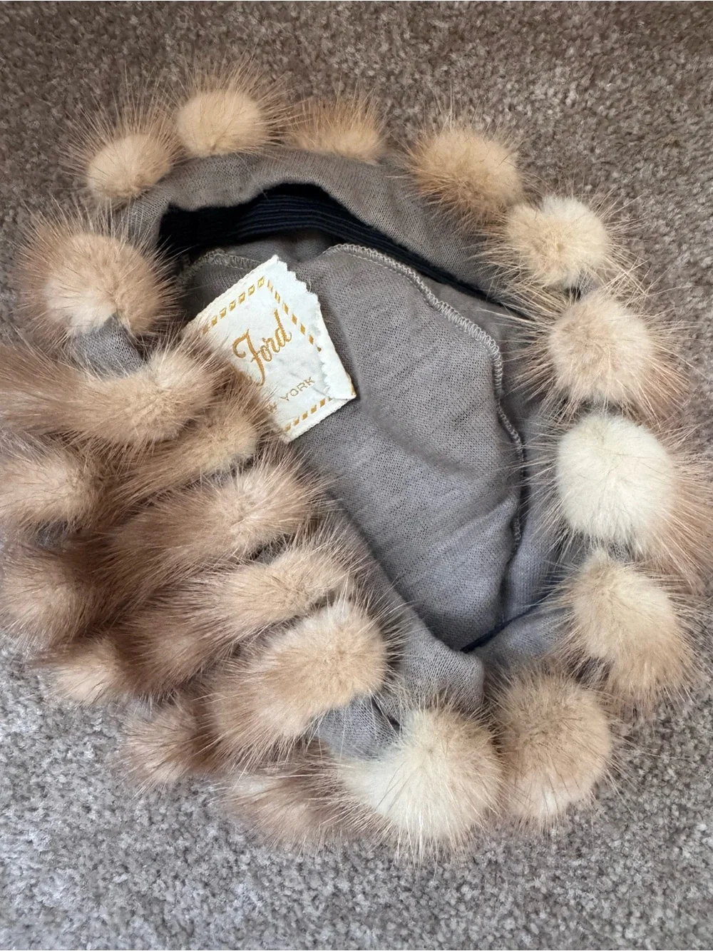 Elizabeth Ford New York Fur Hat Vintage